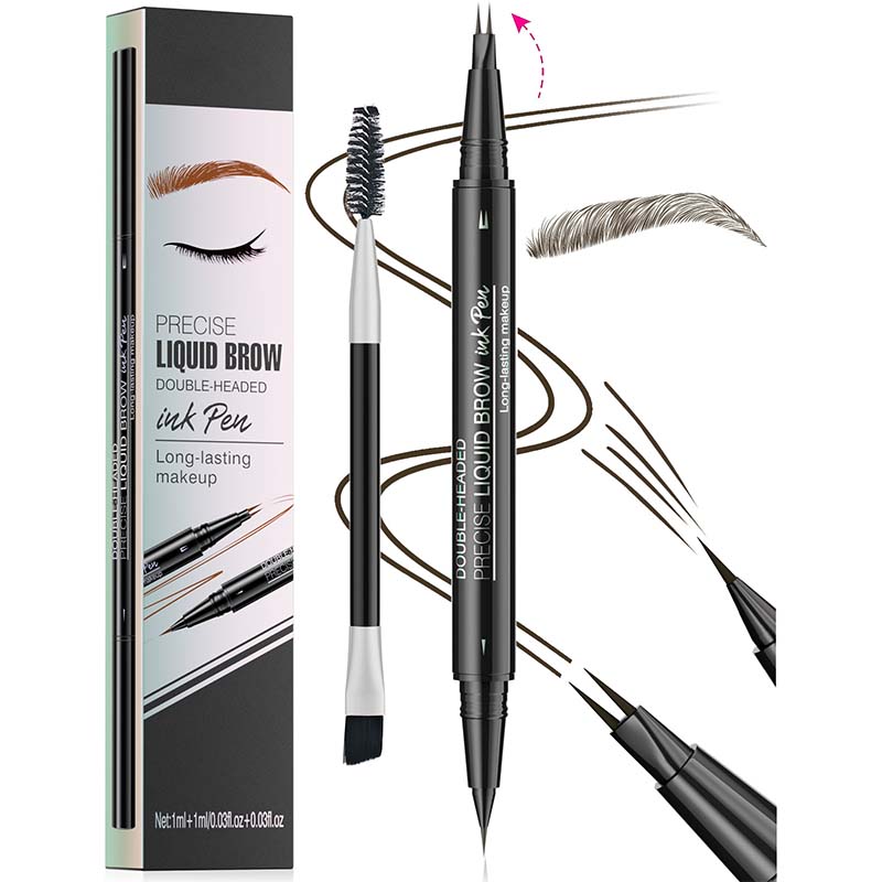 Skanto | 2-in-1 Dual-Ended Eyebrow Pencil with Micro-Fork Tip Applicator and Precision Brush Tip