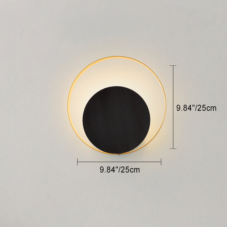 Modern Minimalist Iron Circle Ring 1-Light Wall Sconces Lamp For Bedroom | Kalsten