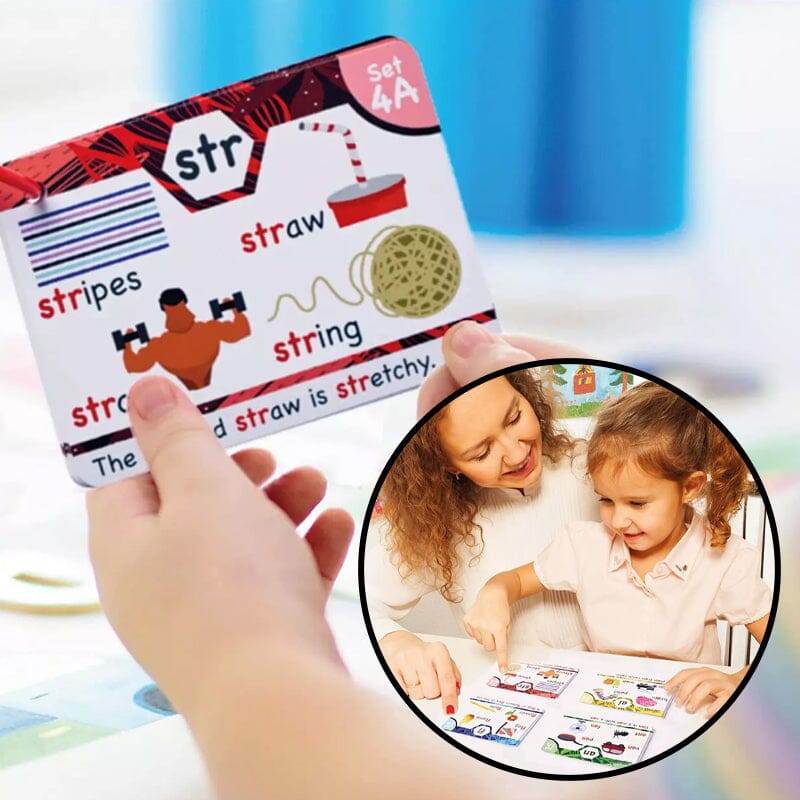 Kalsten | Phonics Flashcards - Learning to read in 20 steps - Digraphs CVC mixtures long vowel sounds