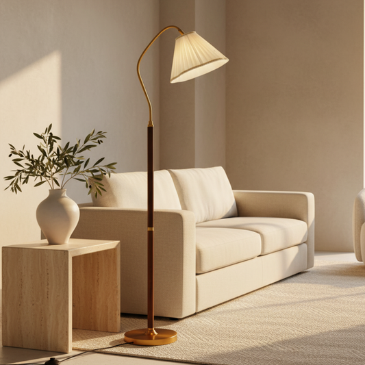 Katsura Vintage Solid Wood Floor Lamp