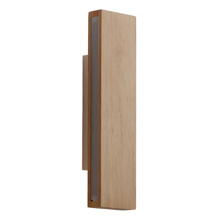 Rotatable Minimalist Rectangular Wood Led Wall Lamp Wall Lights Fixture | Kalsten