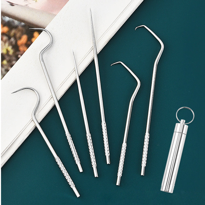 Toothpick set made of stainless steel (7 pieces) | Kalsten