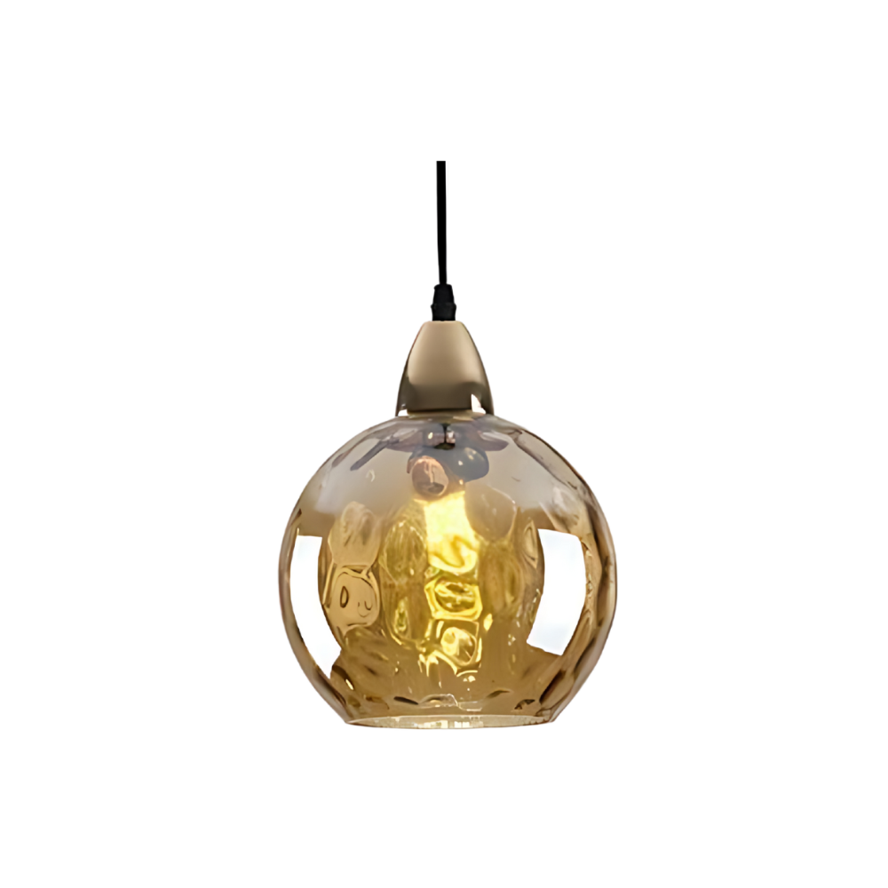 Pendant Light Ripple Glass 7.9 in Sphere Adjustable Dining Room Kitchen Hanging Ceiling Lamp Modern Nordic Minimalist Fixture | Kalsten