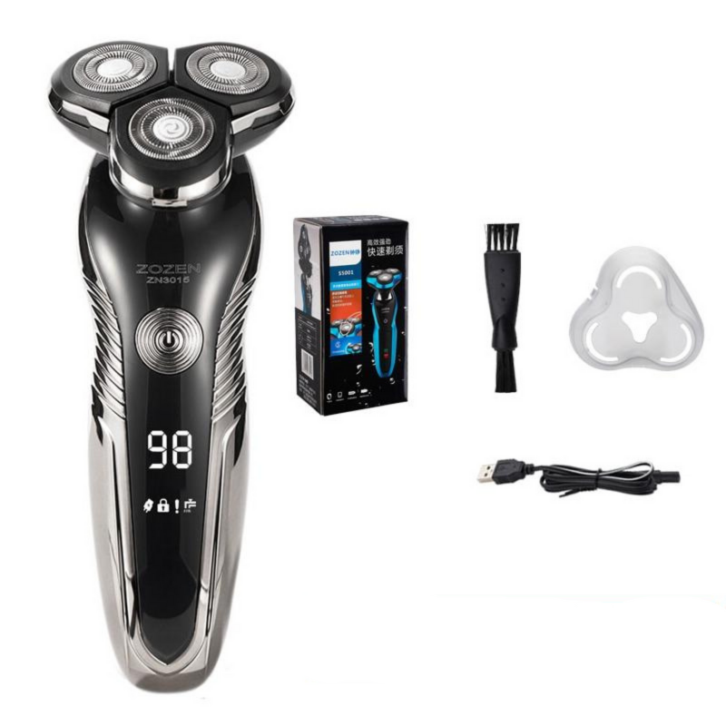 BowLift | Rechargeable Wet & Dry Electric Shaver for Men – Waterproof Grooming with LCD Display