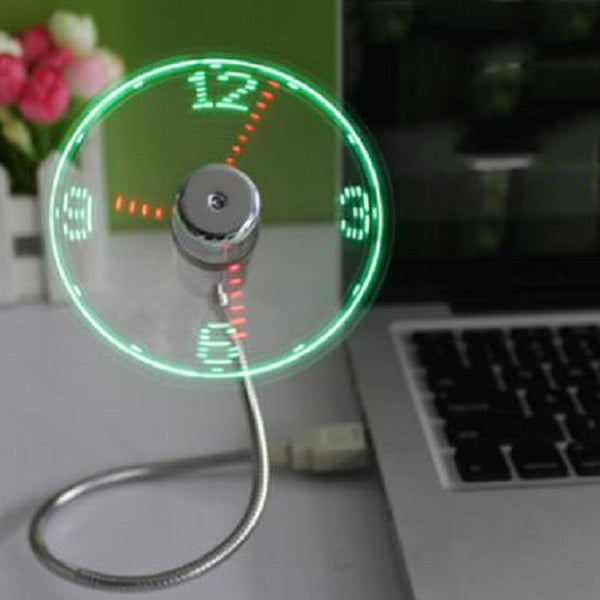 Flexible & Customizable LED USB Soft Fan with a Hidden Clock Face | Kalsten