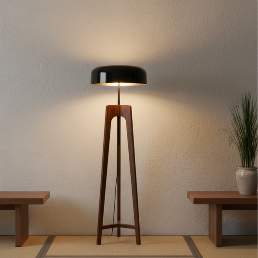 ArborWood Wooden Tripod Floor Lamp