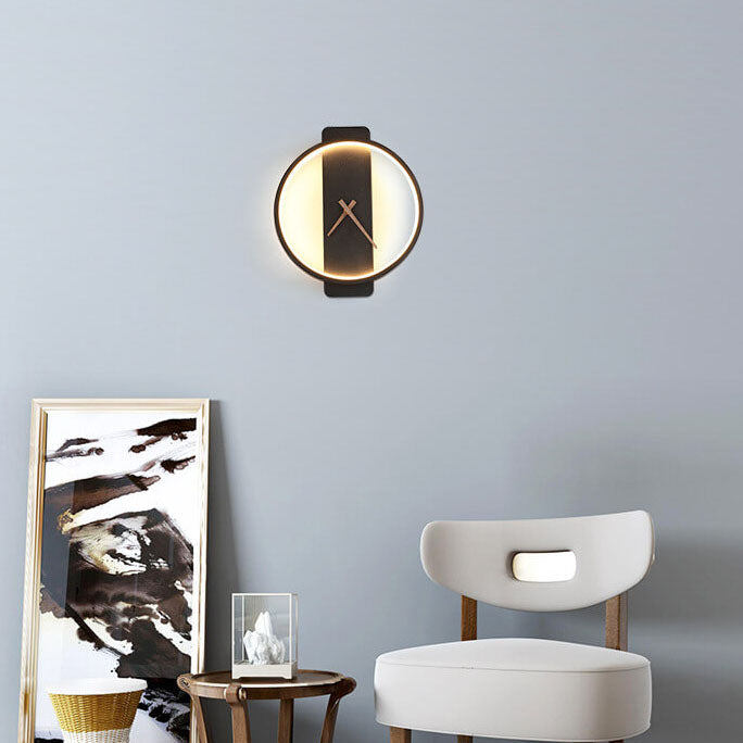 Luxe Clock-shaped LED Wall Lamp for Modern Interior Kalsten