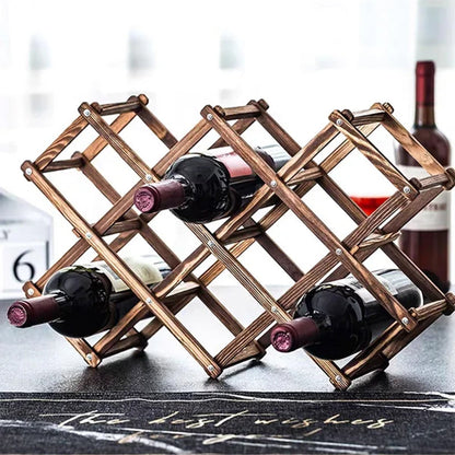 BowLift | Folding Freestanding Wooden Wine Rack