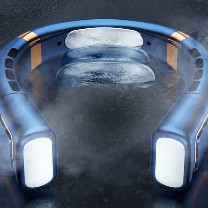 Blade-less hanging neck fan with digital display and light | Kalsten