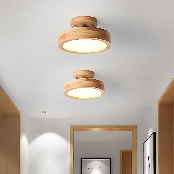 LED Round Ceiling Lamp – Nordic Semi-Flush Design