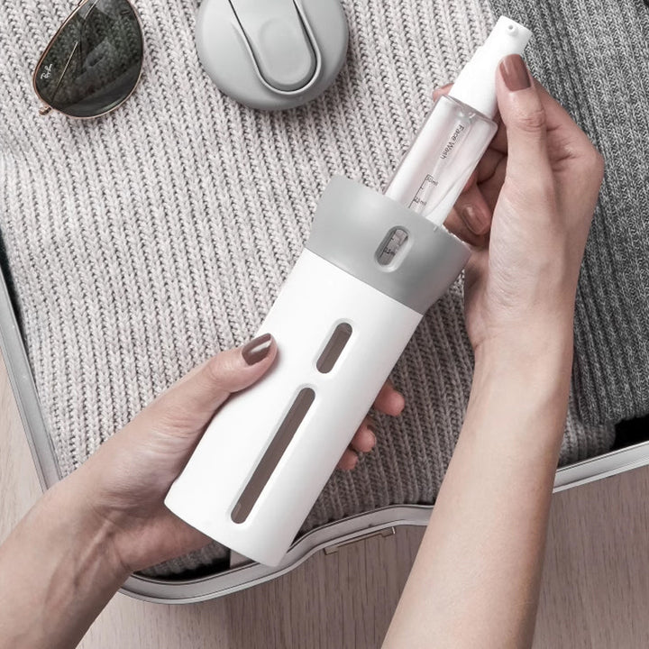 4-in-1 bottle with portable skin care dispenser | Kalsten
