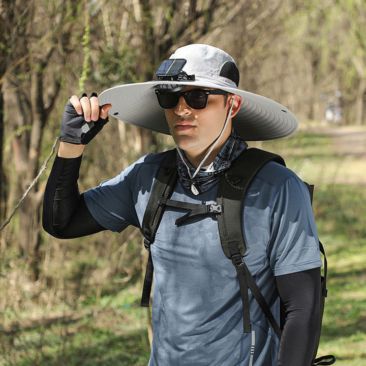 Solar & USB Charging Fan Outdoor Fishing Hat | Kalsten