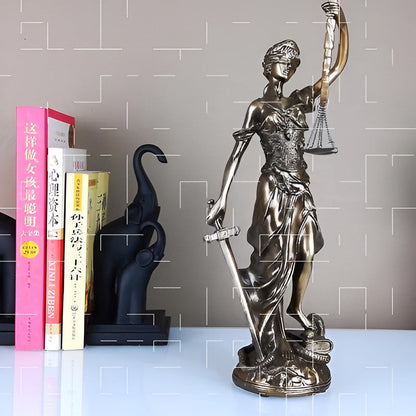 Statue of the Goddess of Justice – An elegant decorative sculpture of Justitia