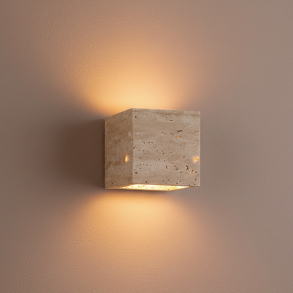 Natural Travertine Indoor/Outdoor Wall Sconce