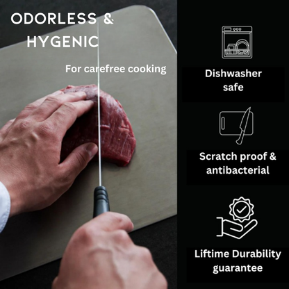 Skanto | Medical Grade Titanium Cutting Board | Durable, Non-Porous Surface for Safe Cooking & Kitchen Use