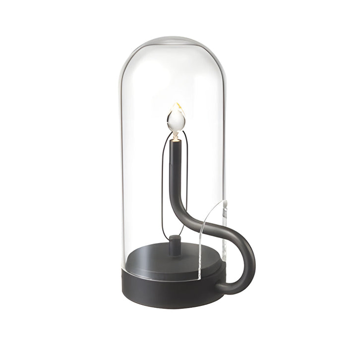 Glass Dome HYMN Accent Table Lamp - LED Candle | Kalsten