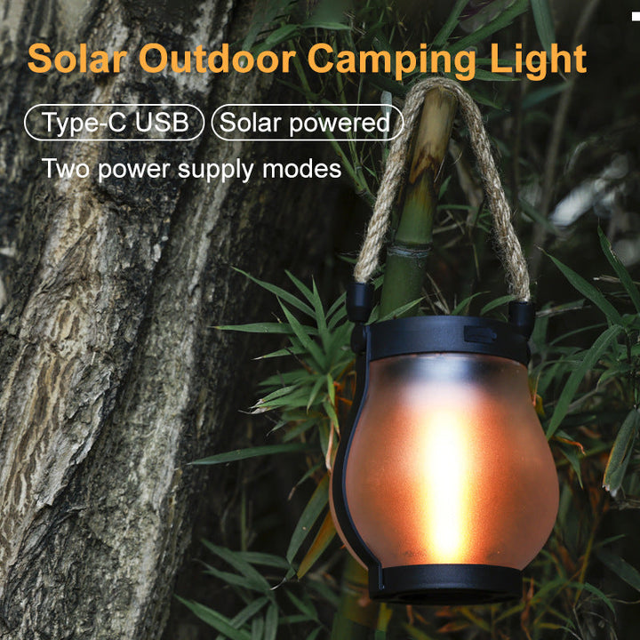 Kalsten | Solar Outdoor Hemp Rope Flame Lamp