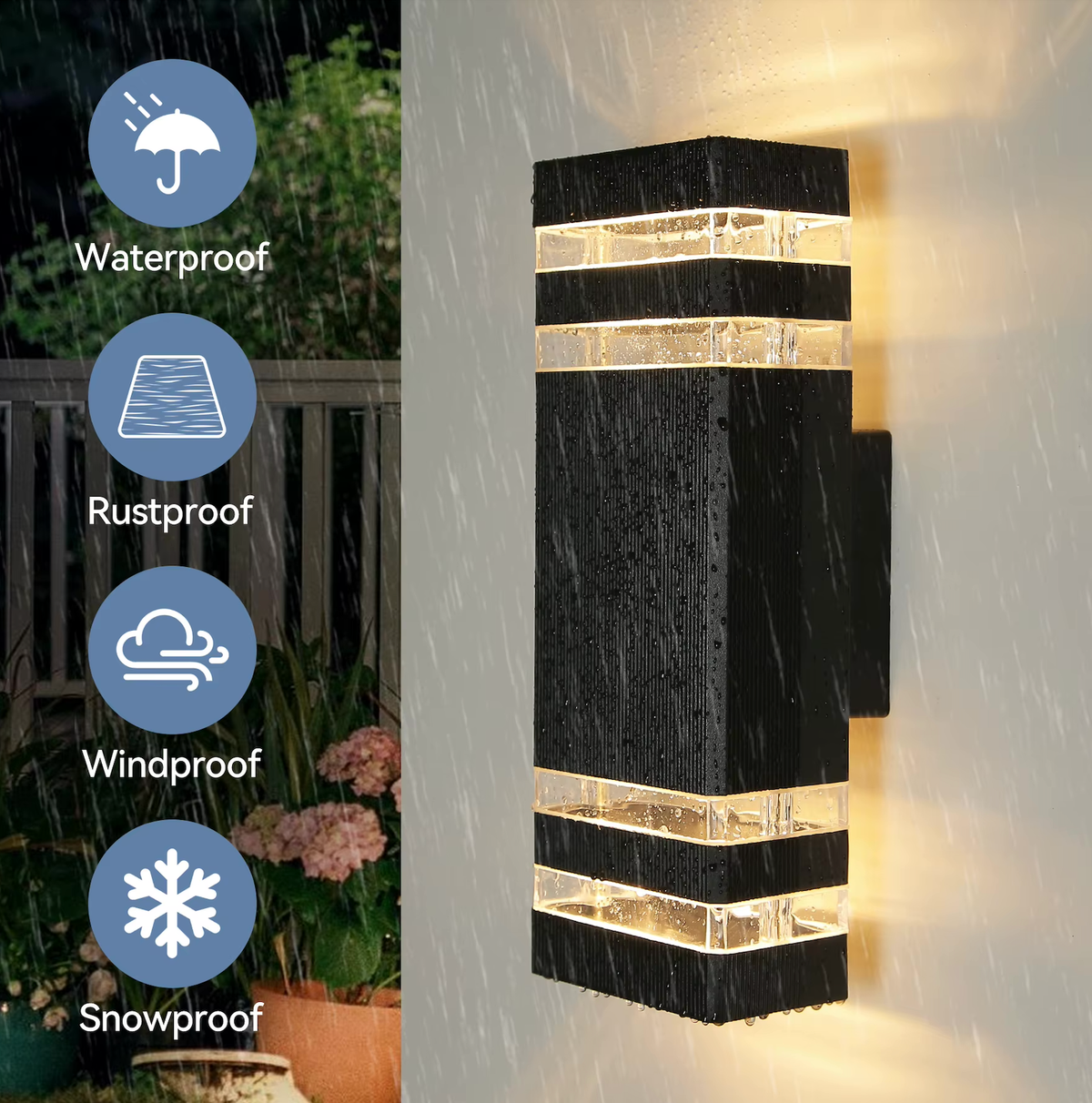 LED Outdoor Wall Lantern Sconce