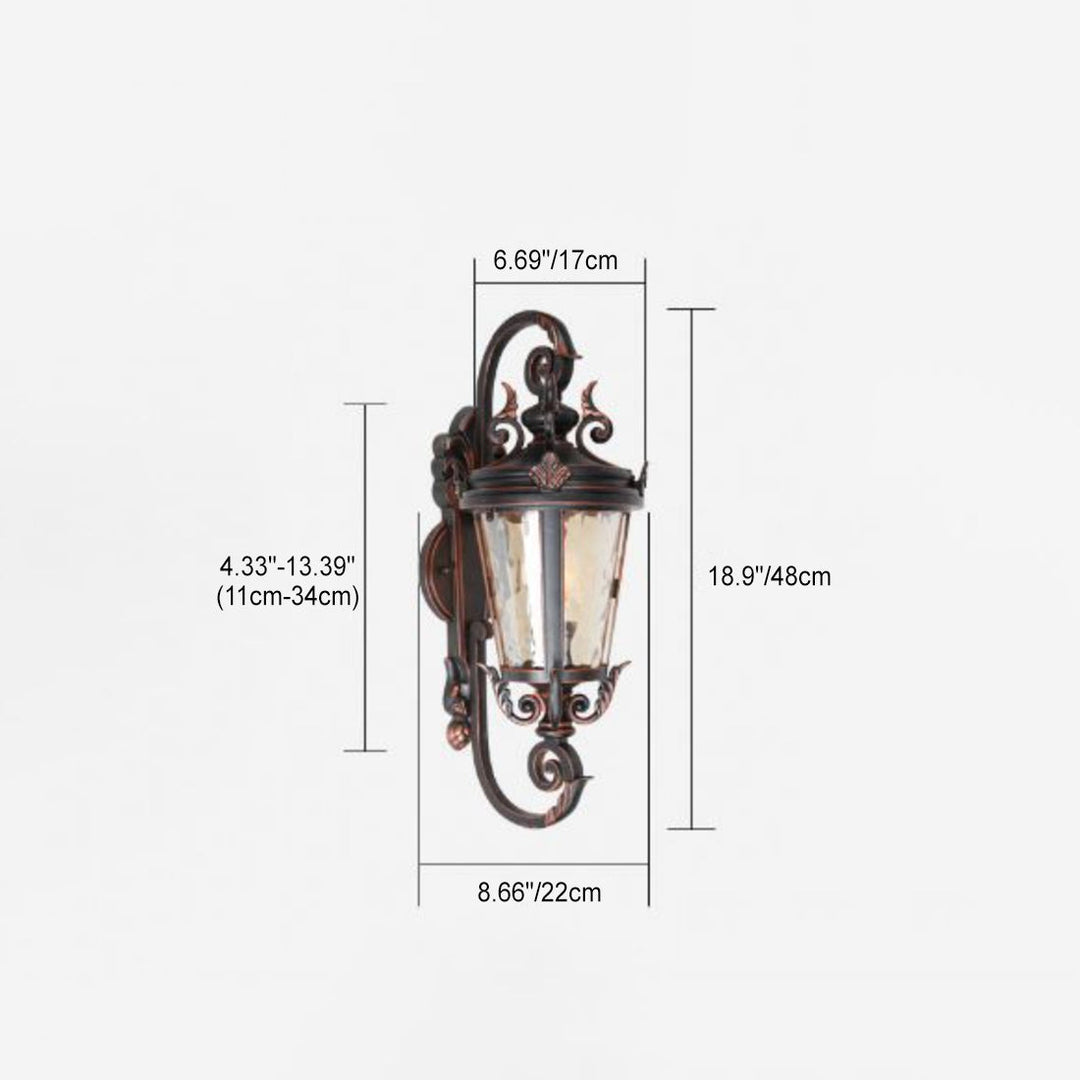 Traditional European Waterproof Aluminum Glass Cylinder 1-Light Wall Sconce Lamp For Outdoor Patio | Kalsten