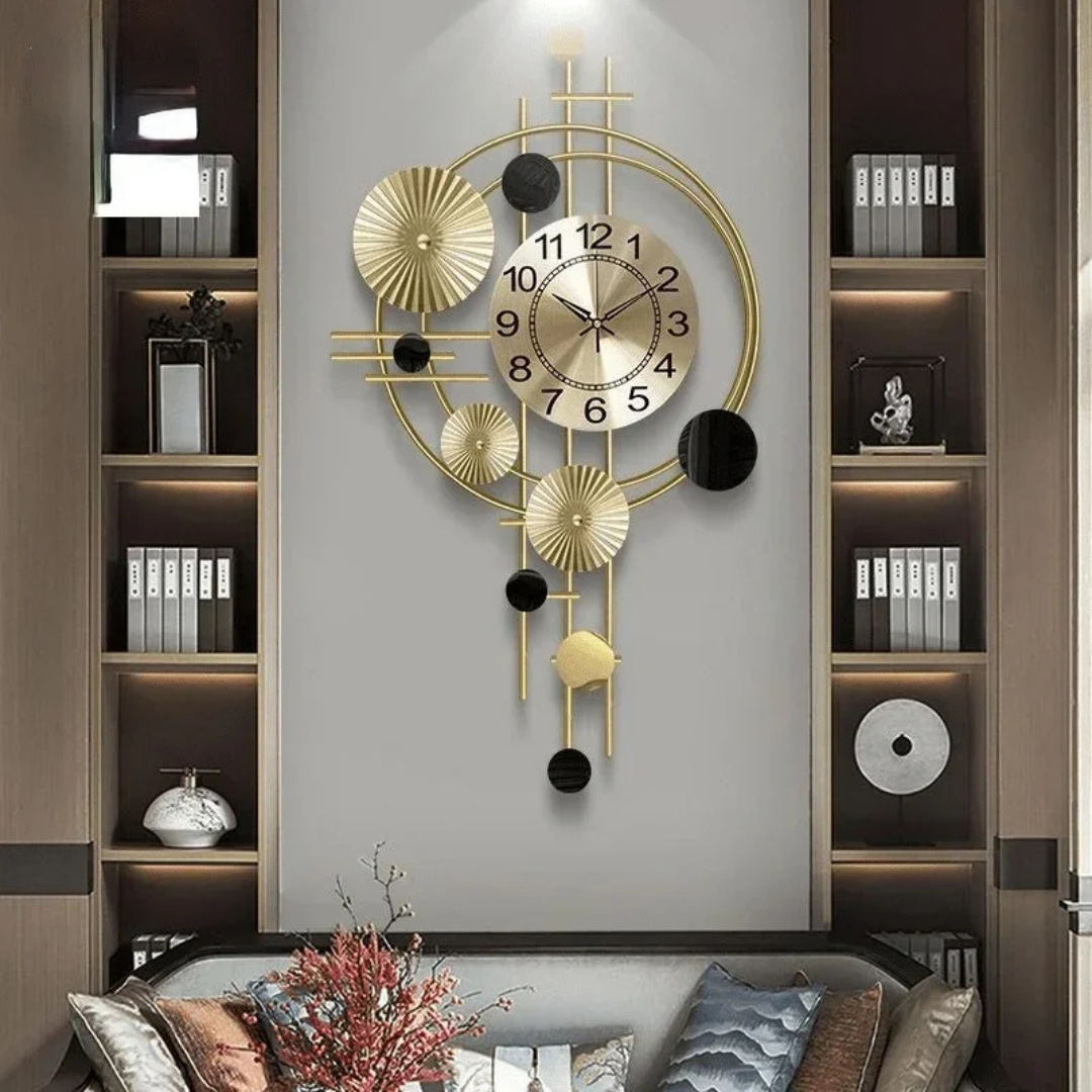 Skanto | Vornix | Large Modern Wall Clock – Elegant Metal Design for Living Room or Office