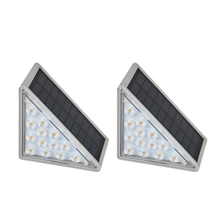 Triangle Automatic Charging Wire-Free Waterproof LED Solar Modern Step-Mounted Lights | Kalsten