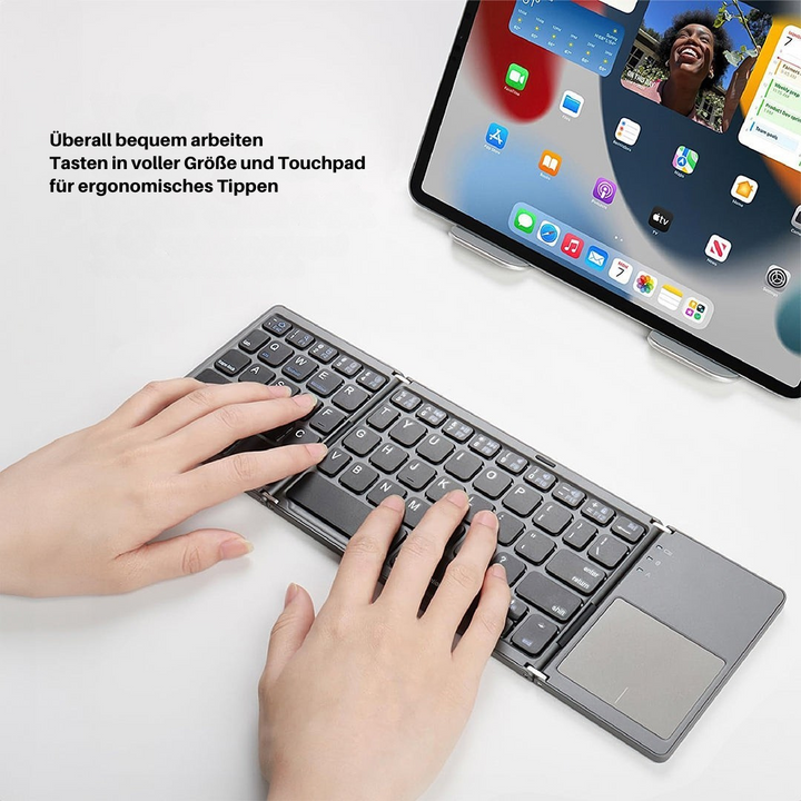 Foldable Bluetooth Keyboard with Touchpad