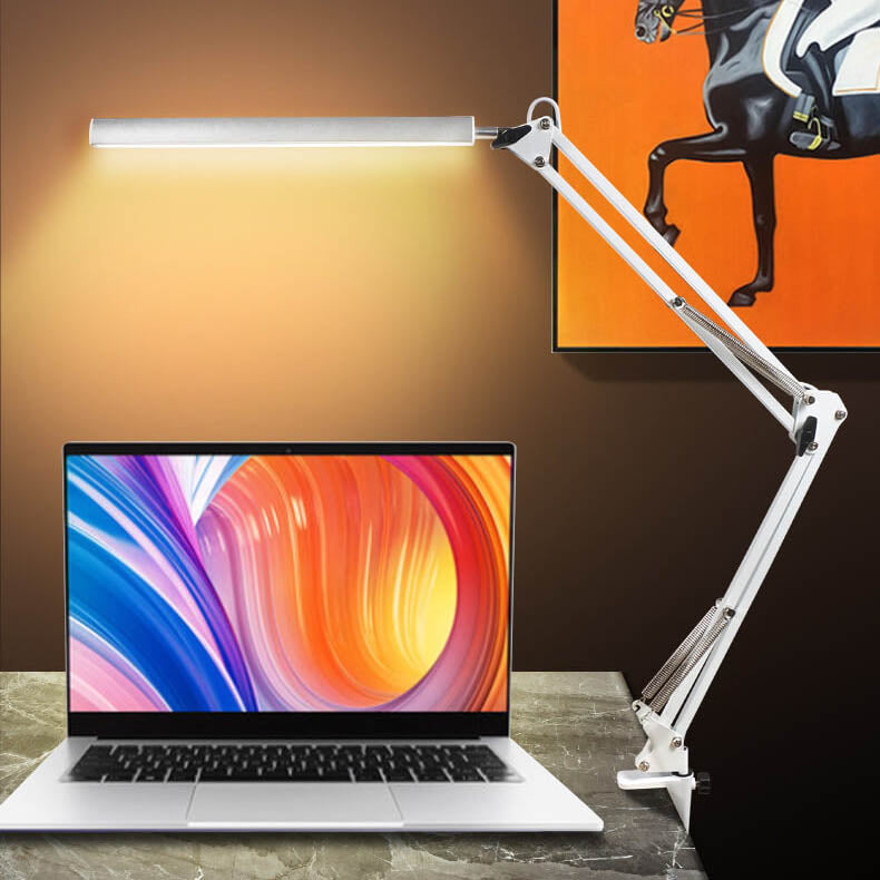 LED Foldable Long Arm Clip Eye Protection USB Reading Table Lamp | Kalsten