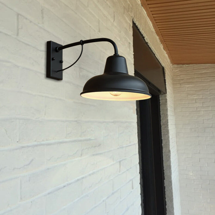Vintage Iron Barn Waterproof Outdoor 1-Light Wall Sconce Lamp | Kalsten