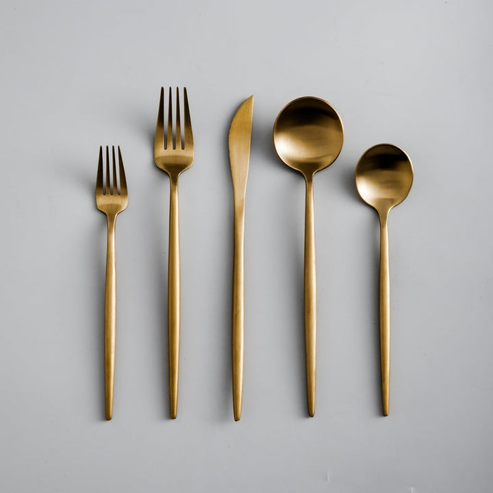 Minimalist Luxury Cutlery Set – 20 pieces, Titanium & Stainless Steel Kalsten