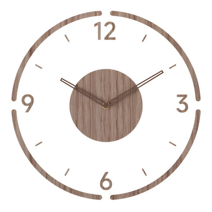 Skanto | Silent Wall Clock Wood Light – Modern Acrylic Design Clock for Living Room