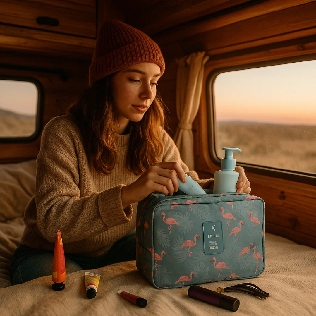 Skanto | TravelEase Toiletry Bag | Water-Repellent and Organized | Travel