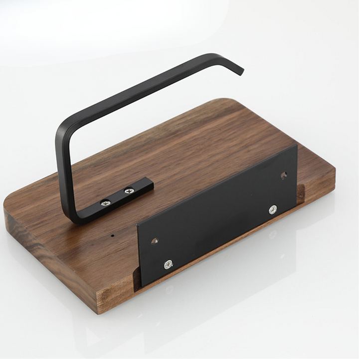 Elegant Wall-Mounted Toilet Paper Holder - made of Walnut and Stainless Steel Kalsten