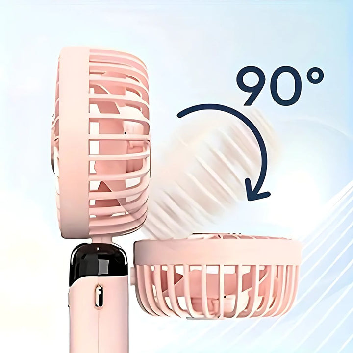 Rechargeable Handheld Mini Fan | 5-Speed, 90-Degree Adjustable & Quiet for Office, Home & Outdoor Use | Kalsten