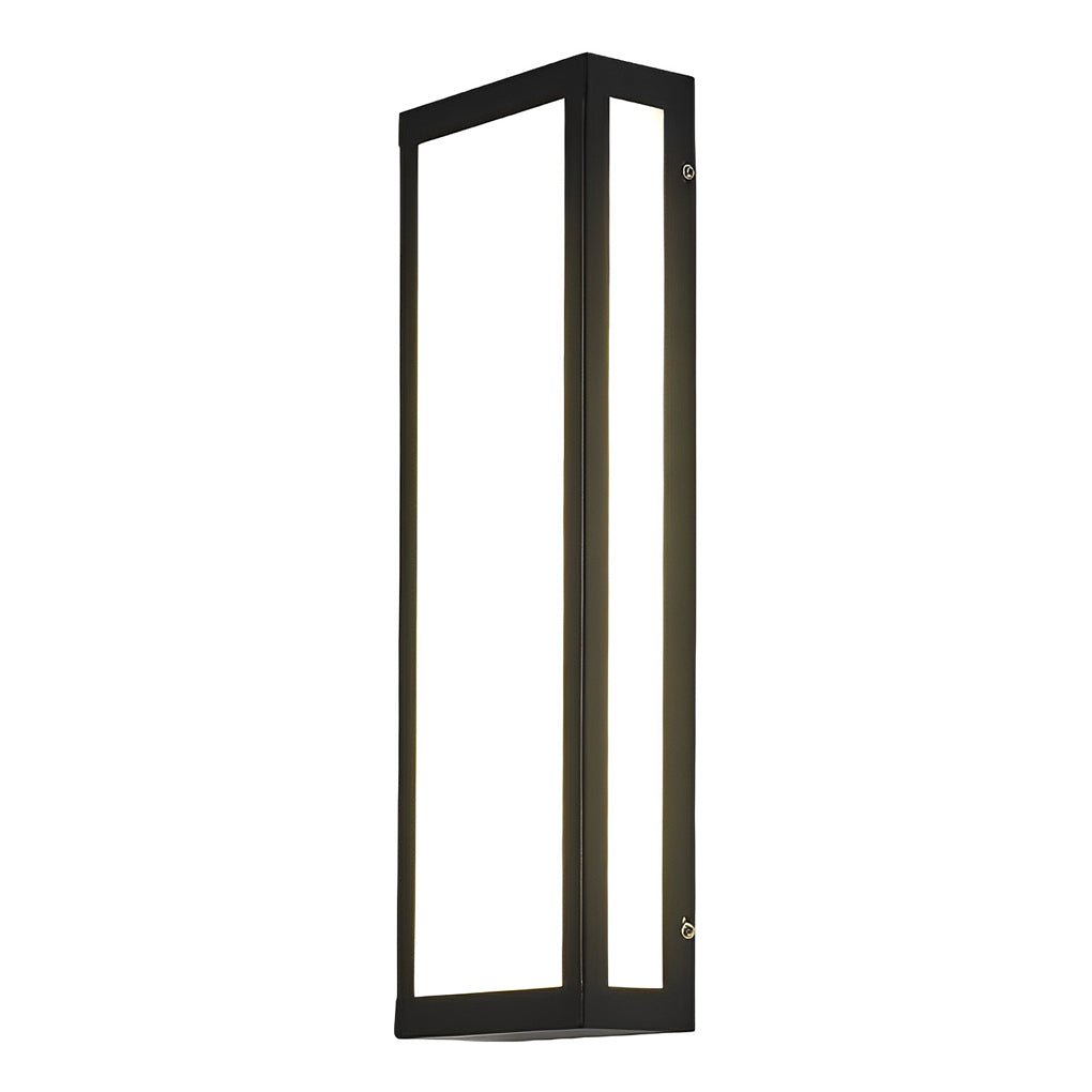 Rectangular LED Waterproof Black Modern Outdoor Exterior Light Wall Lamp | Kalsten