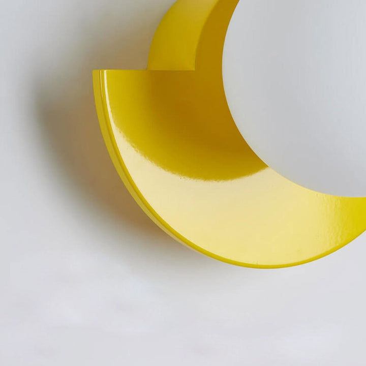 Glass Globe Wall Light with Color Base Kalsten