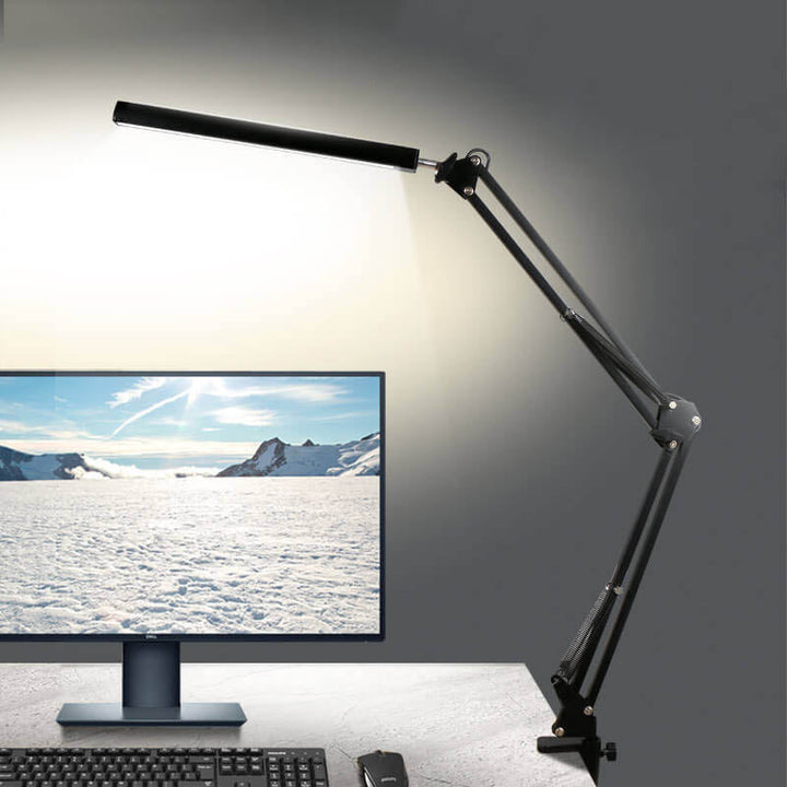 LED Foldable Long Arm Clip Eye Protection USB Reading Table Lamp | Kalsten