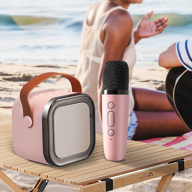 Mini Karaoke Machine with Wireless Microphones | Skanto