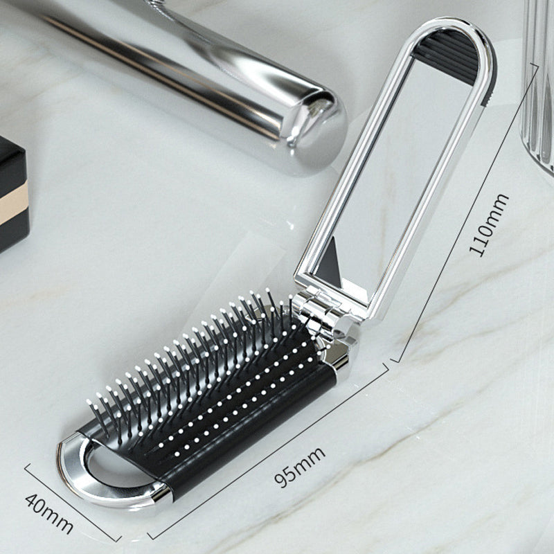 Kalsten | MirrorFlex Travel Mirror Hair Brush | Foldable & Compact | Practical Styling on the Go