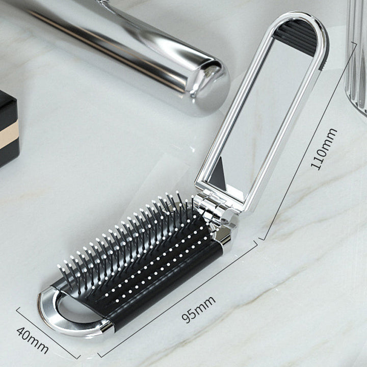 Kalsten | MirrorFlex Travel Mirror Hair Brush | Foldable & Compact | Practical Styling on the Go