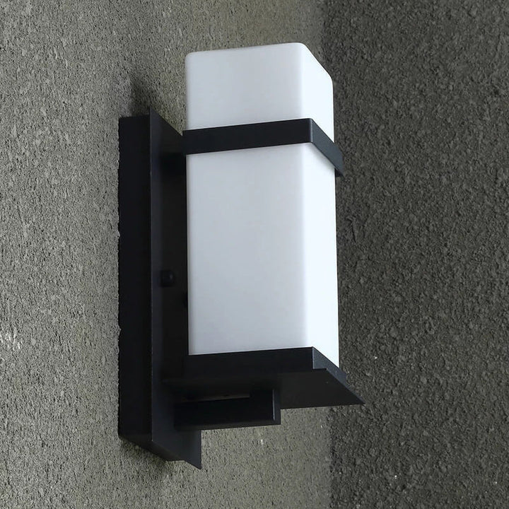 Modern Chinese Square Outdoor Waterproof 1-Light Wall Sconce Lamp | Kalsten