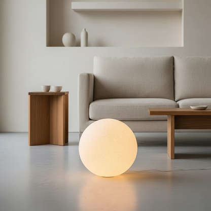 LunaBall Resin Globe Floor Lamp