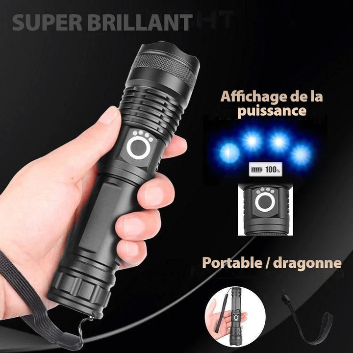 2023 New Year Limited Time Sale LED Tactical Rechargeable Laser Flashlight 90000 High Lumens-Buy 2 Free VIP Shipping | Kalsten