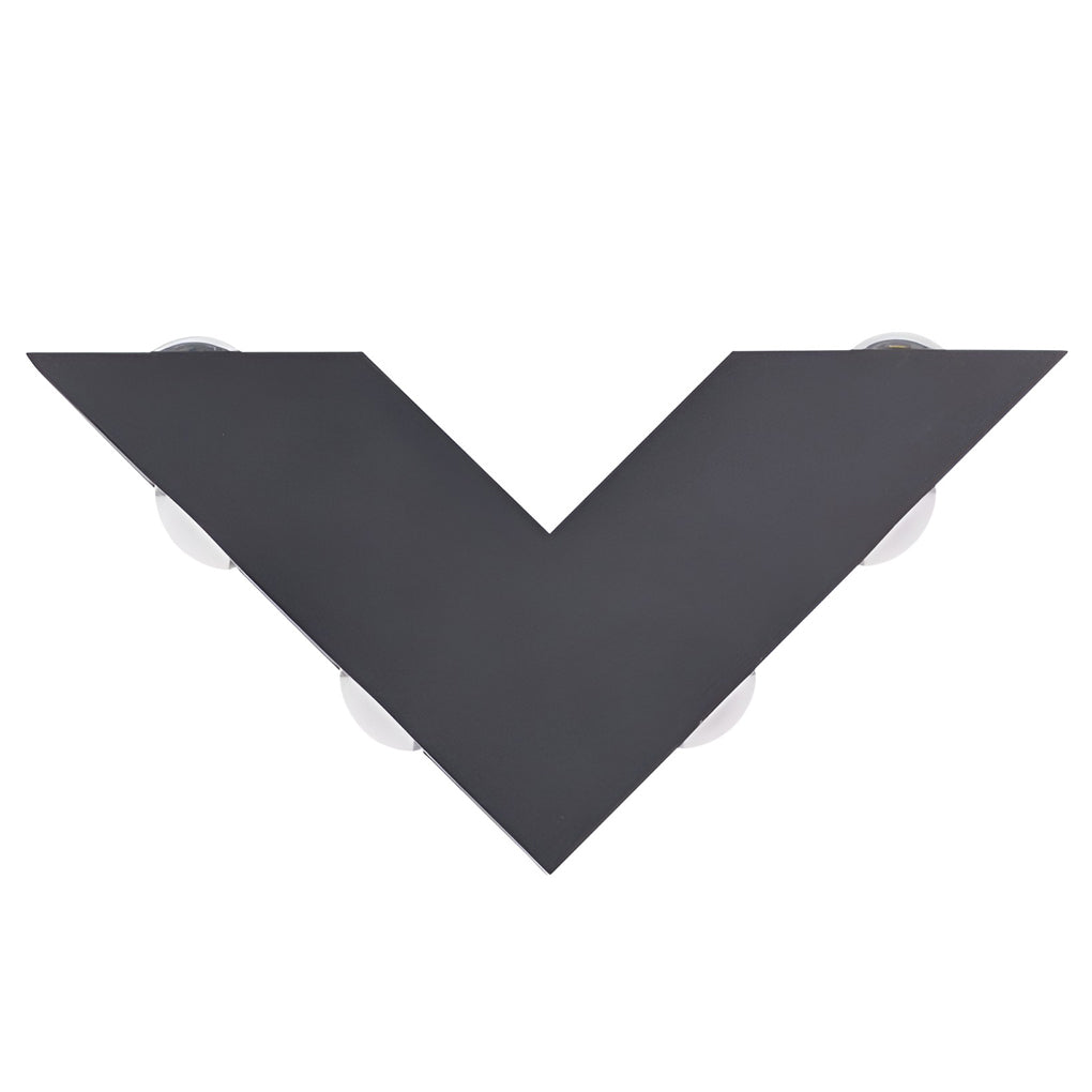 V-shaped Waterproof LED Black Modern Outdoor Wall Lamp Wall Washer Light | Kalsten