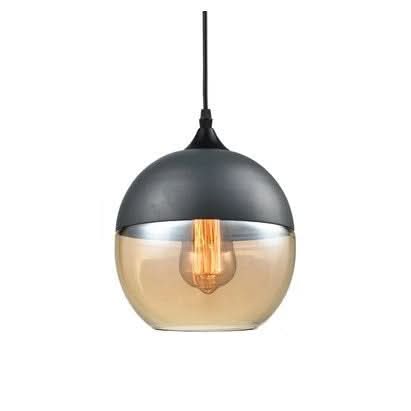 Kalsten | Hand-Blown Glass & Wood Pendant Light Adjustable