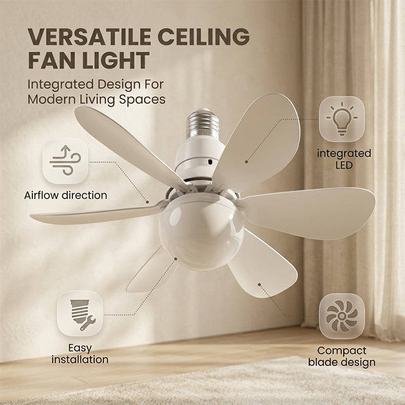 Modern Low Profile Ceiling Fan Light | Kalsten