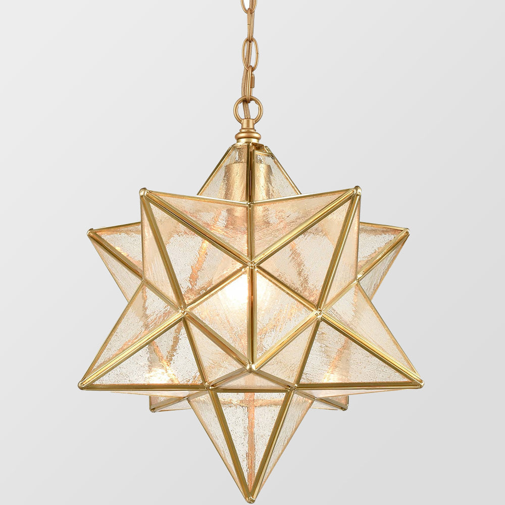Decorative Star Shape Glass Hallway Pendant Light | Kalsten
