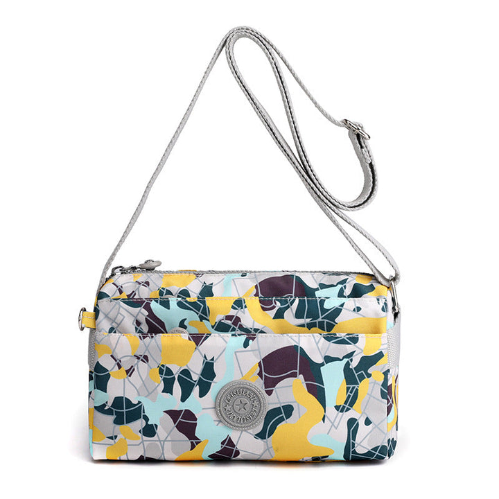 Women's Casual Multi-layer Fashionable Simple Shoulder Bag Made of Nylon | Kalsten
