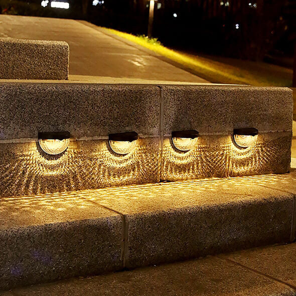 Solar Semi Circle Outdoor Waterproof Light Shadow Fence Wall Sconce Lamp | Kalsten