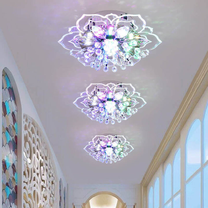 Kalsten GlowPetal | LED Crystal Ceiling Light | Flower Shaped, RGB Color Changing & Energy Efficient