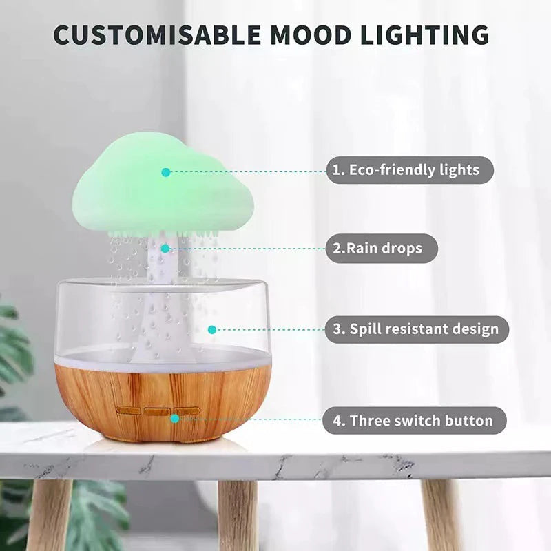 Rain Cloud Mushroom Air Humidifier Night Lamp | Kalsten